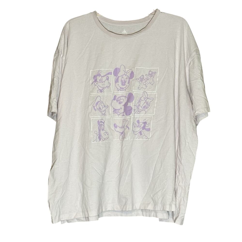 Disney Store Women's Top 1xl Shirt Pink Mickey And Friends Characters